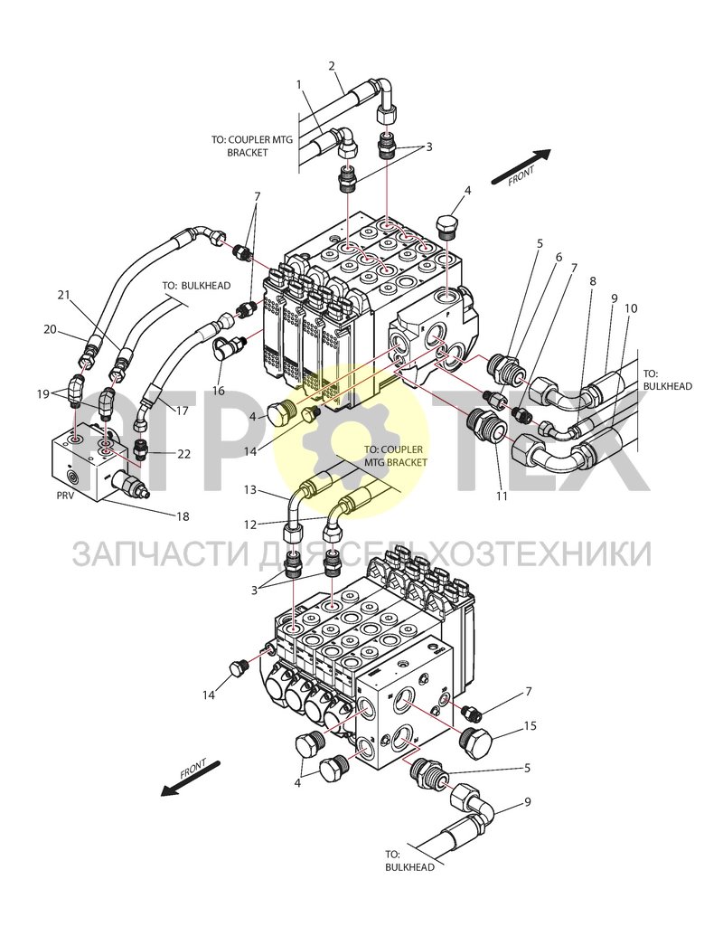 Чертеж Соединения электрогидрораспределителя (6VHE10)